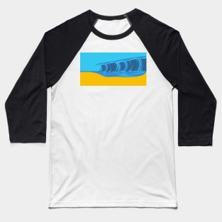 Beach Tidal Wave Baseball T-Shirt